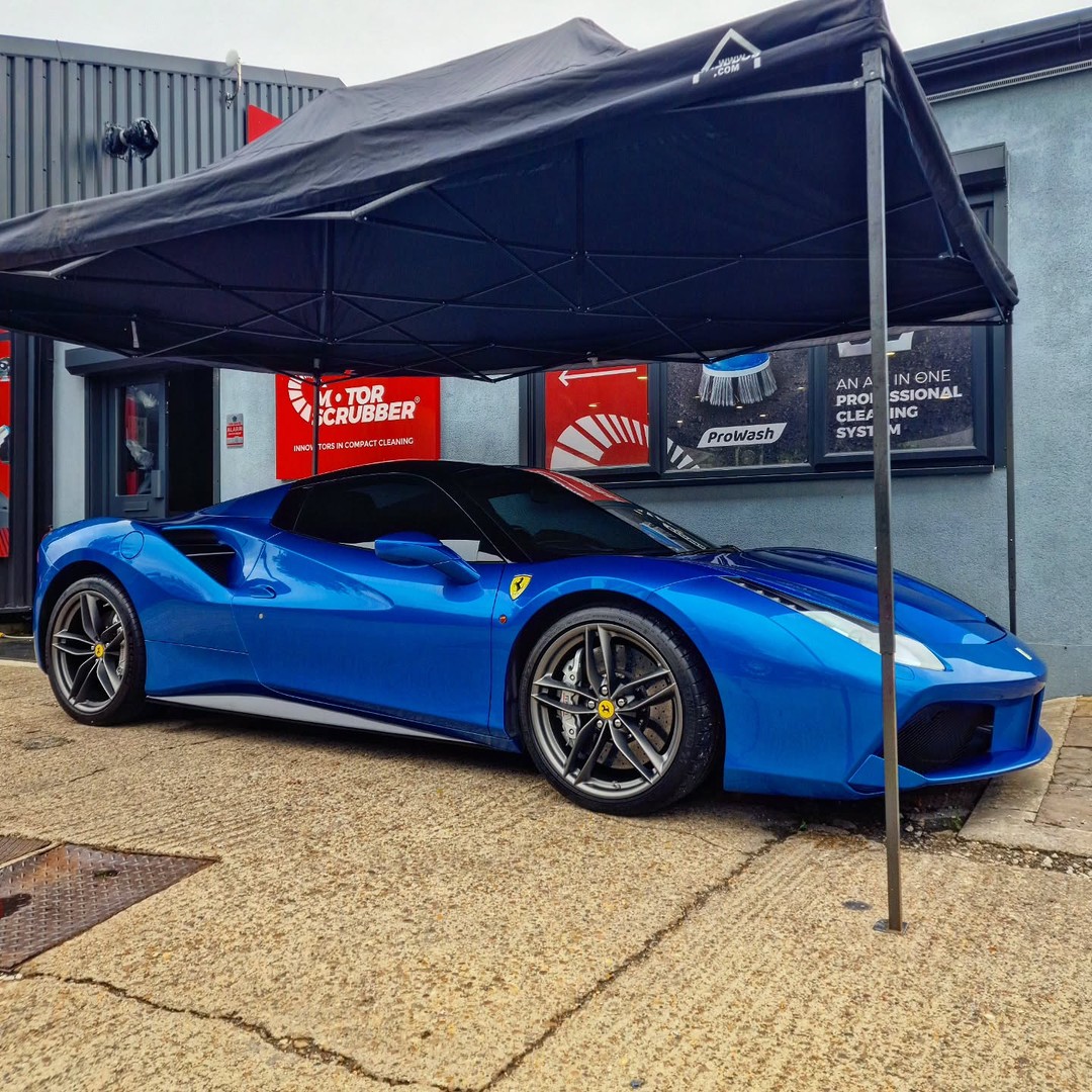Ferrari 488 Spider after detailing and ceramic coating by Mercer's Auto Detailing